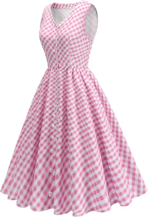 Women's Summer Casual Dress Dress Waist Bow Solid Color Cotton Vest Skirt Retro Elegant Casual Boho Floral