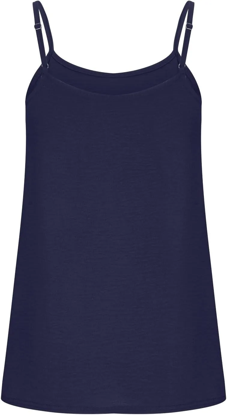 Women's Tank Top Adjustable Spaghetti Strap Camisole Sleeveless Pretty Cami Shirts Summer Tops for Women 2025