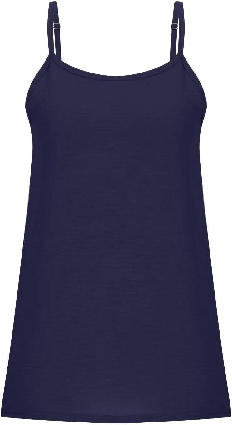 Women's Tank Top Adjustable Spaghetti Strap Camisole Sleeveless Pretty Cami Shirts Summer Tops for Women 2025