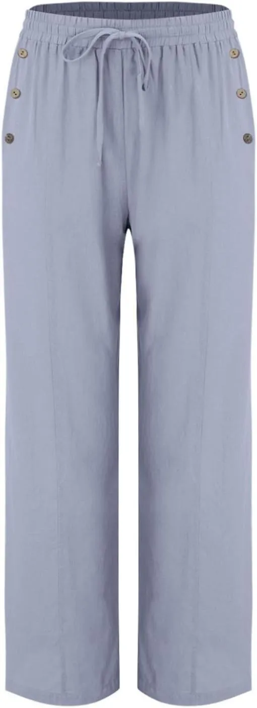 Womens Wide Leg Harem Pants Winter Vintage Yoga Palazzo with Pockets Barrel Pants Water Resistant