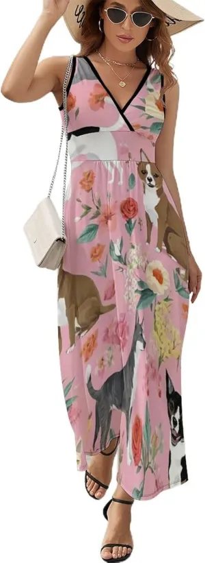 Women's Wrap Sleeveless Bodycon Cami Dress for Party Beach Date