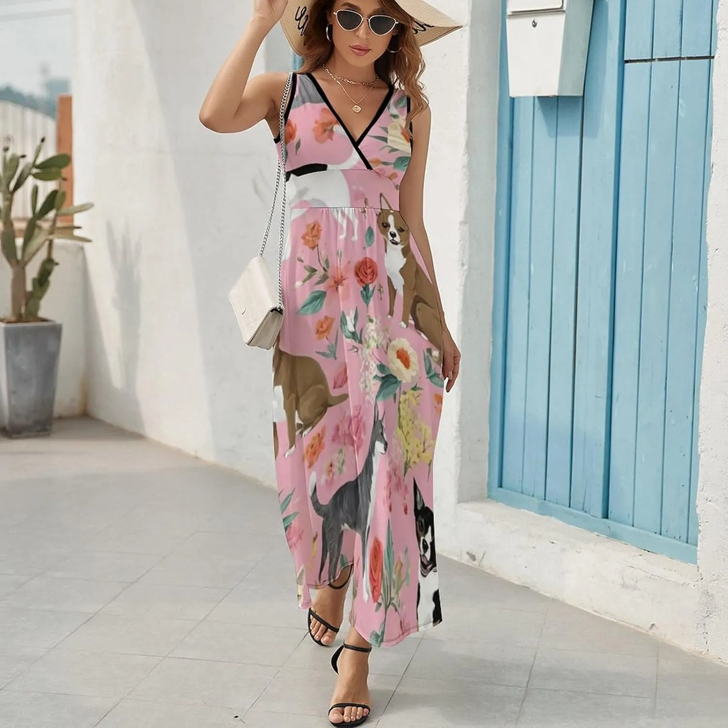 Women's Wrap Sleeveless Bodycon Cami Dress for Party Beach Date