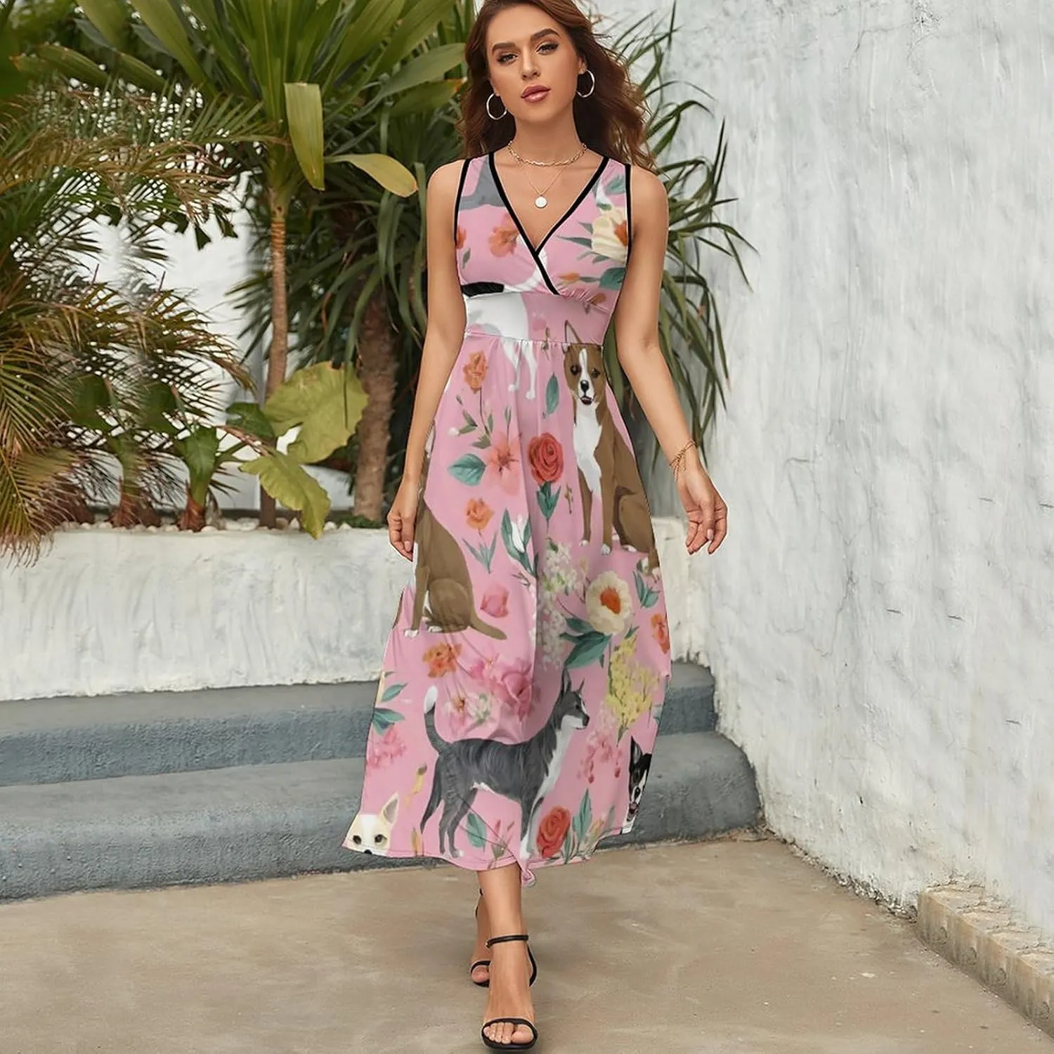 Women's Wrap Sleeveless Bodycon Cami Dress for Party Beach Date