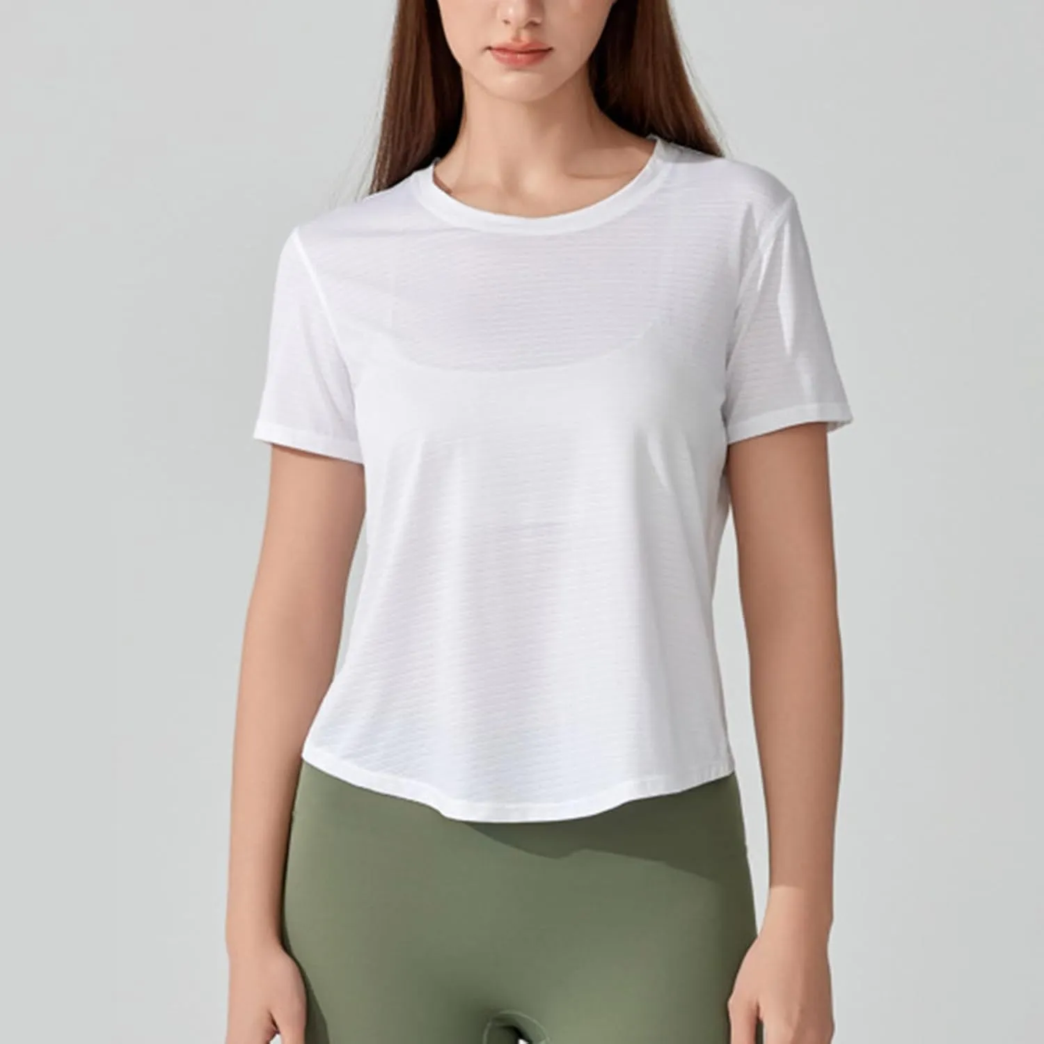 Workout Tops for Women Sexy Twist Knot Hollow Out Back Yoga Shirts Casual Short Sleeve Athletic Running Basic Tees