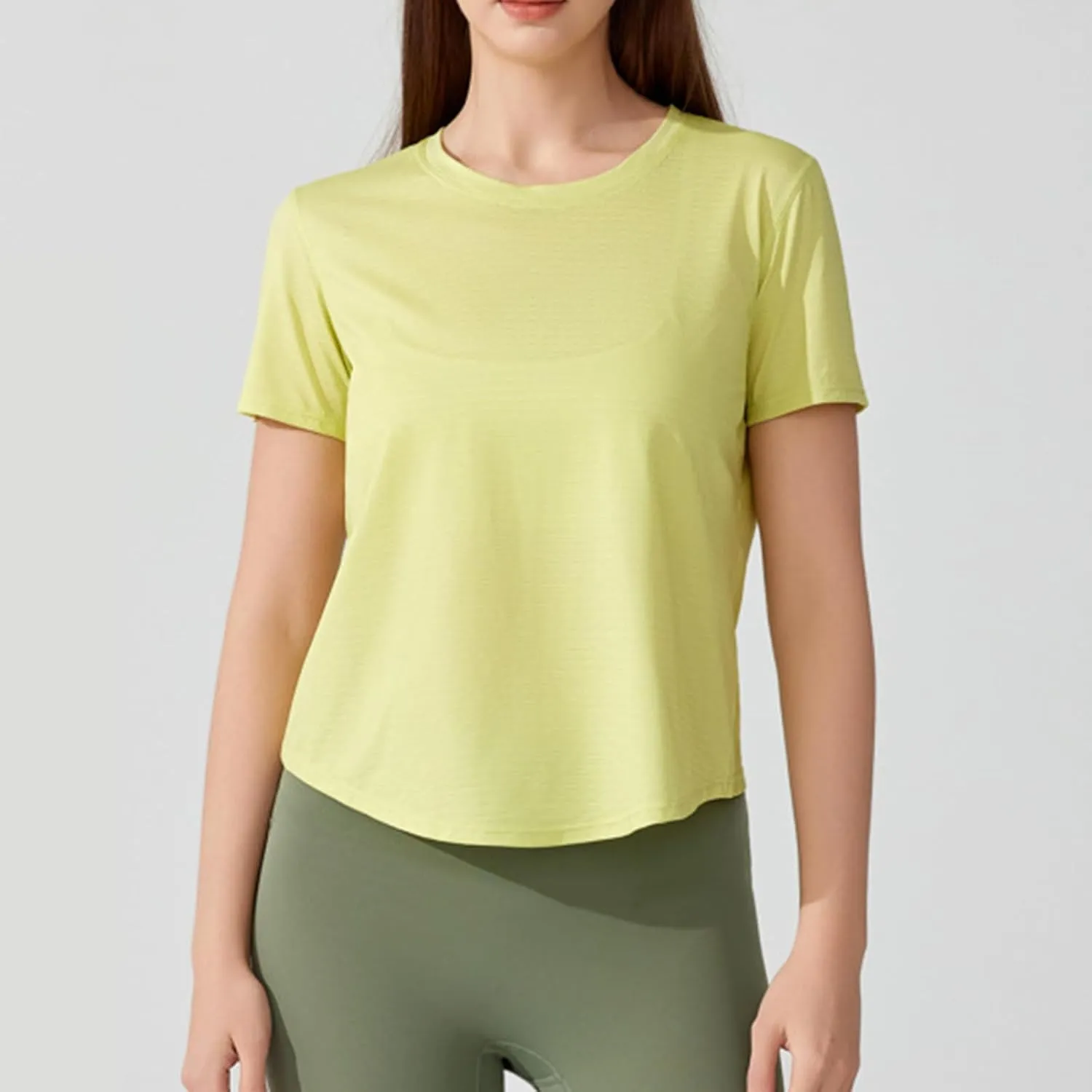 Workout Tops for Women Sexy Twist Knot Hollow Out Back Yoga Shirts Casual Short Sleeve Athletic Running Basic Tees