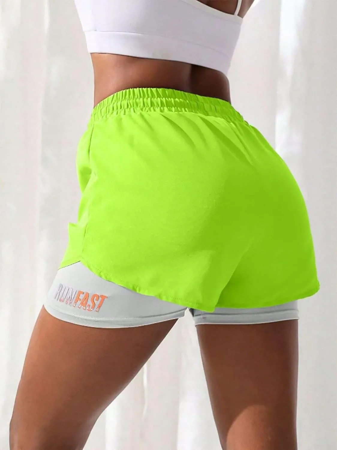 YOAKUKA Women's 2 in 1 Workout Shorts Gym Workout Yoga Running Biker Tennis Skirts Clothes Summer